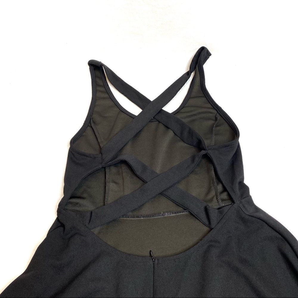 Shein black cross back sleeveless skater dress size M - Picture 9 of 13